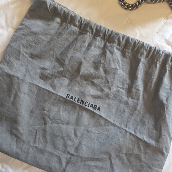 Balenciaga Silver Quilted Chain Shoulder Bag - Picture 6 of 6